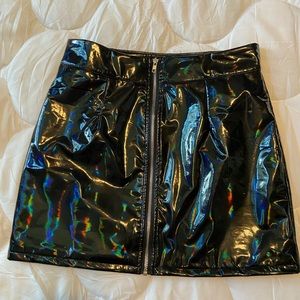 Iridescent black skirt